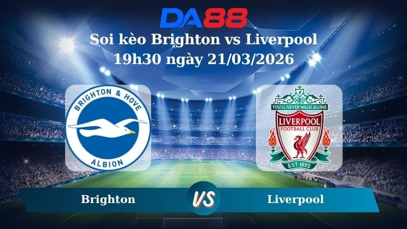 DA88 Nhận định soi kèo Brighton vs Liverpool 19h30 ngày 21/03/2026 – Ngoại hạng Anh