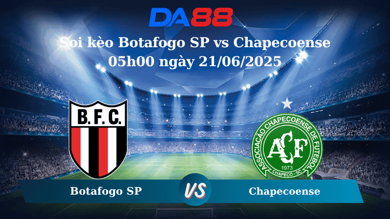 DA88 Nhận định soi kèo Botafogo SP vs Chapecoense 05h00 ngày 21/06/2025 - Hạng 2 Brazil