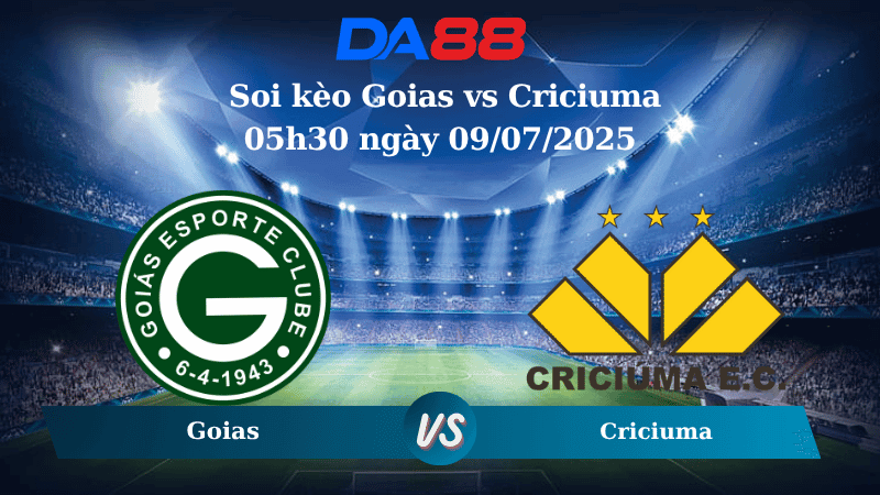 DA88 Nhận định soi kèo Goias vs Criciuma 05h30 ngày 09/07/2025 - Hạng 2 Brazil