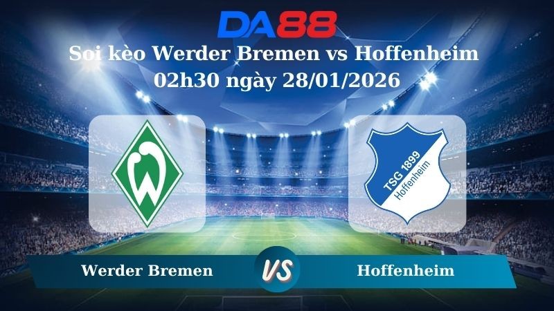 DA88 Nhận định soi kèo Werder Bremen vs Hoffenheim 02h30 ngày 28/01/2026 – Bundesliga